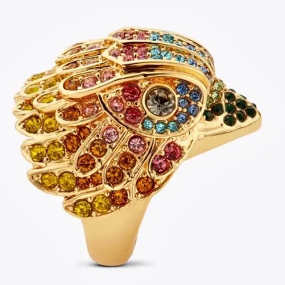 Kurt Geiger Eagle Bird Colorful Crystal | Ring Size 8 | New In Box